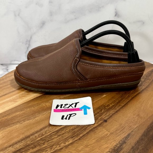 L.L. Bean Shoes Ll Bean Slippers Mens 8m Brown Elkhide Leather